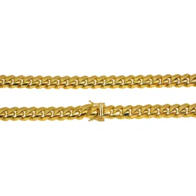 14K Yellow Gold Men's Solid Miami Cuban Link