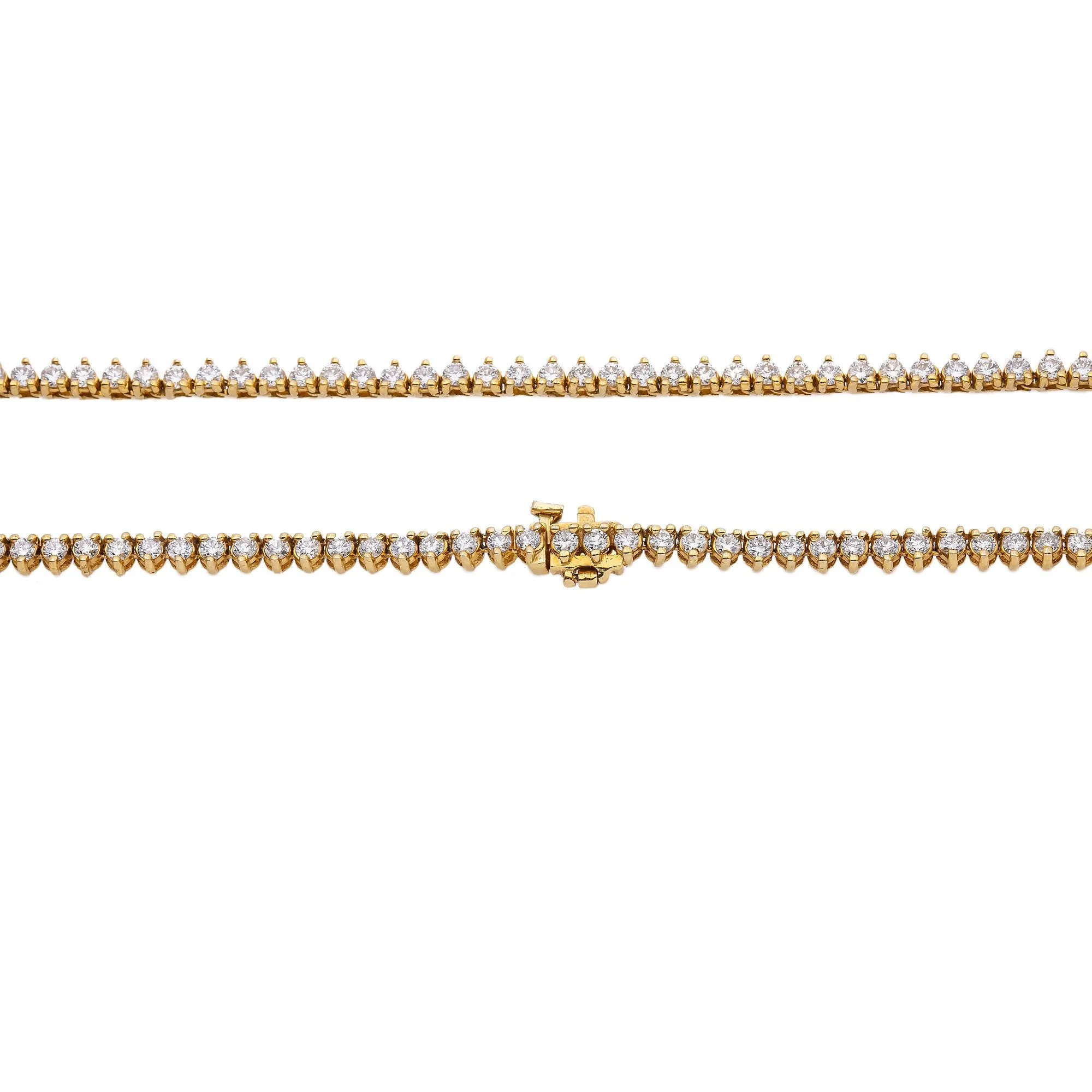 14K Yellow Gold Men's Tennis Chain  With 11.50 CT Diamonds