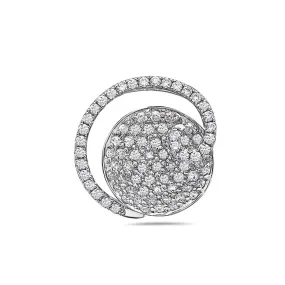 18K White Gold Eclipse Women's Pendant With 0.72 CT Diamonds