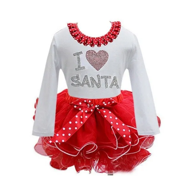 2018 Baby Cute Kids Girls Dress Christmas Style Costumes Party Clothing Long Sleeve Children Autumn Winter Princess Dresses