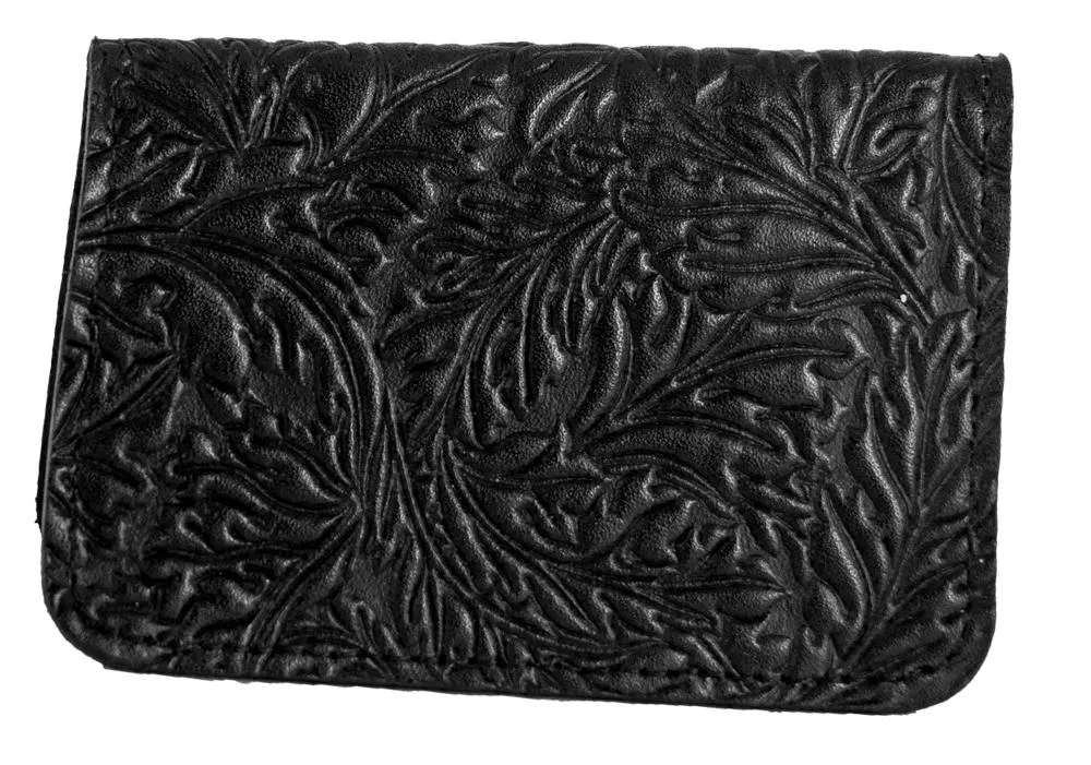 Acanthus Leaf Leather Card Holder