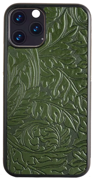 Acanthus Leaf Leather iPhone Case