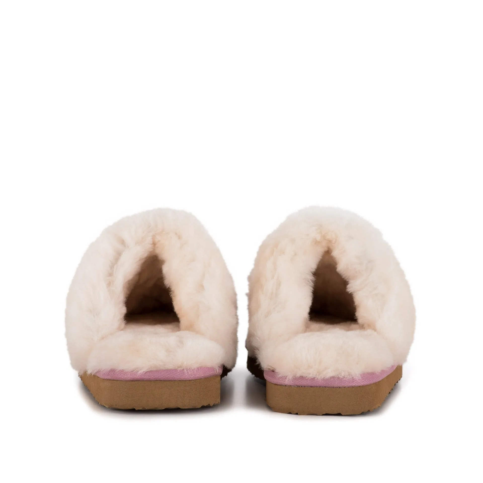 ANN PINK SHEEPSKIN SLIPPER MULE