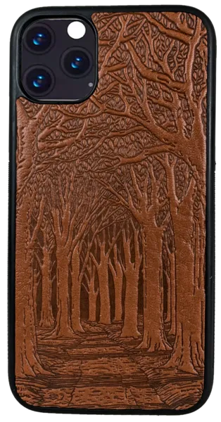 Avenue of Trees Leather iPhone Case