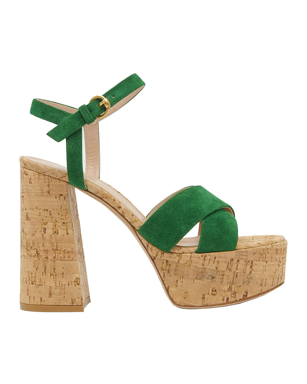 Bebe Platform Sandal in Leaf and Cork