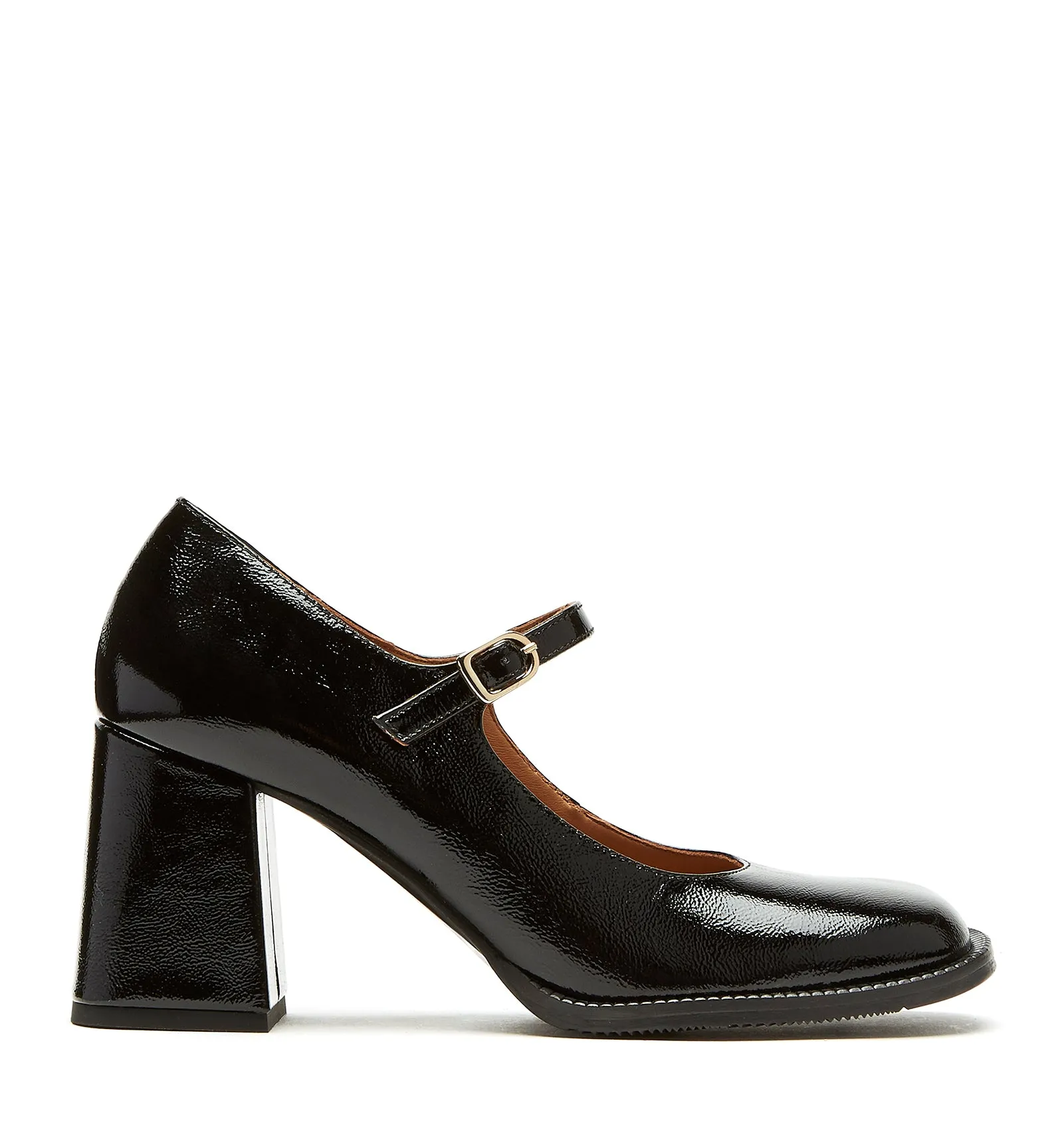 BIANCA CRINKLE LEATHER MARY JANE HEEL