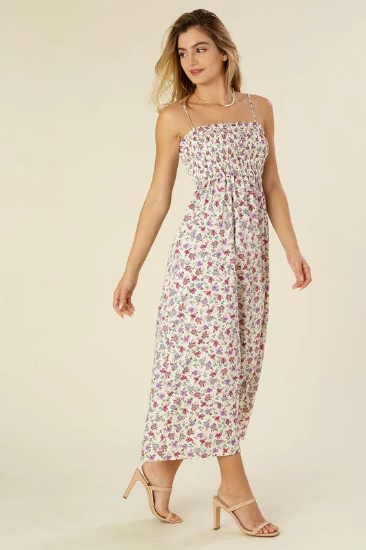 Billie Smocked cami maxi dress