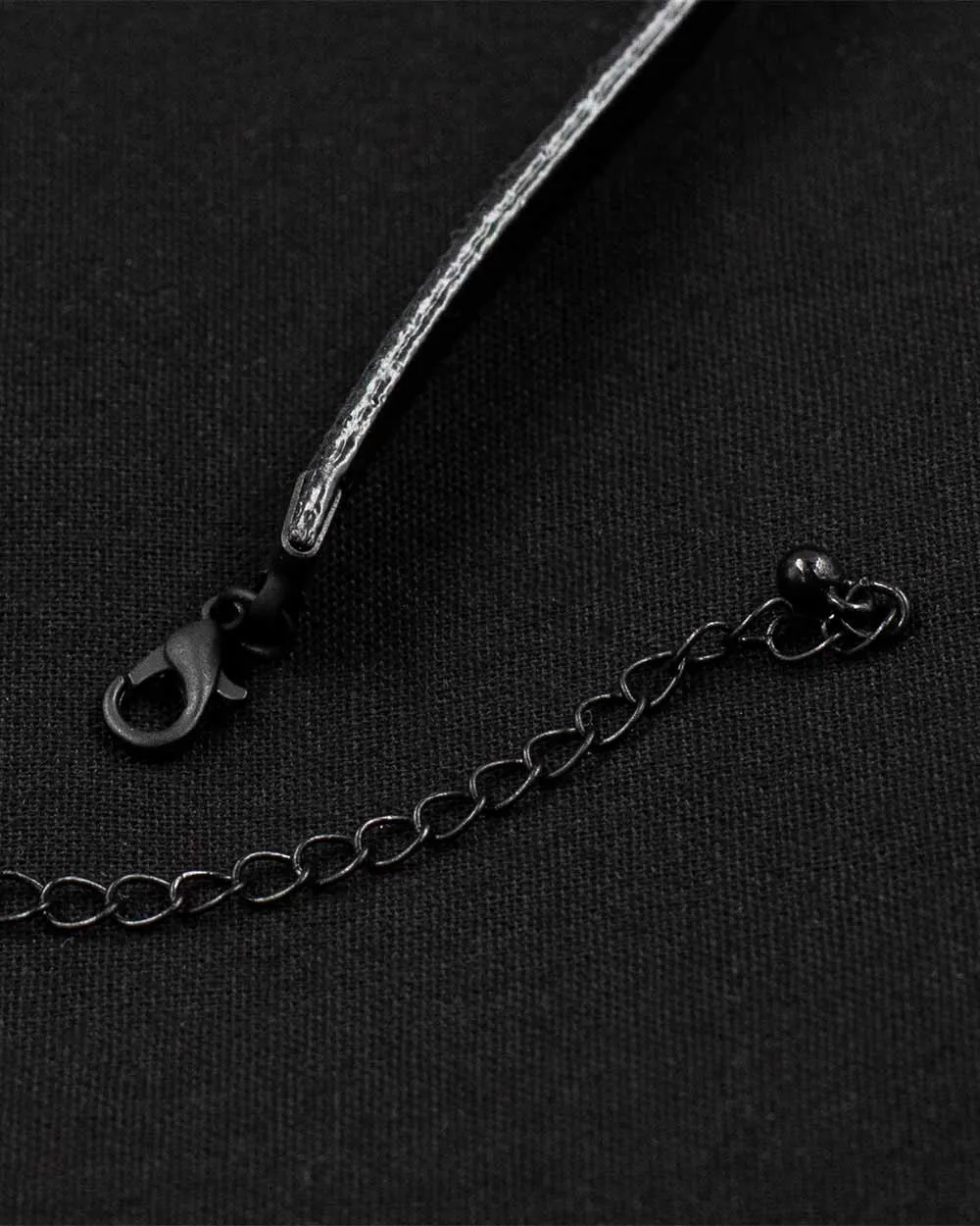 Black Pentagram Leather Choker