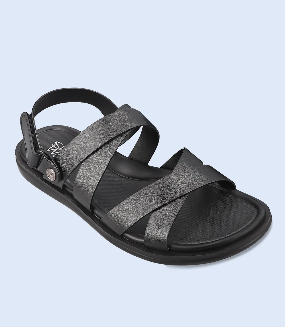 BM4443-BLACK-Men Comfort Sandal