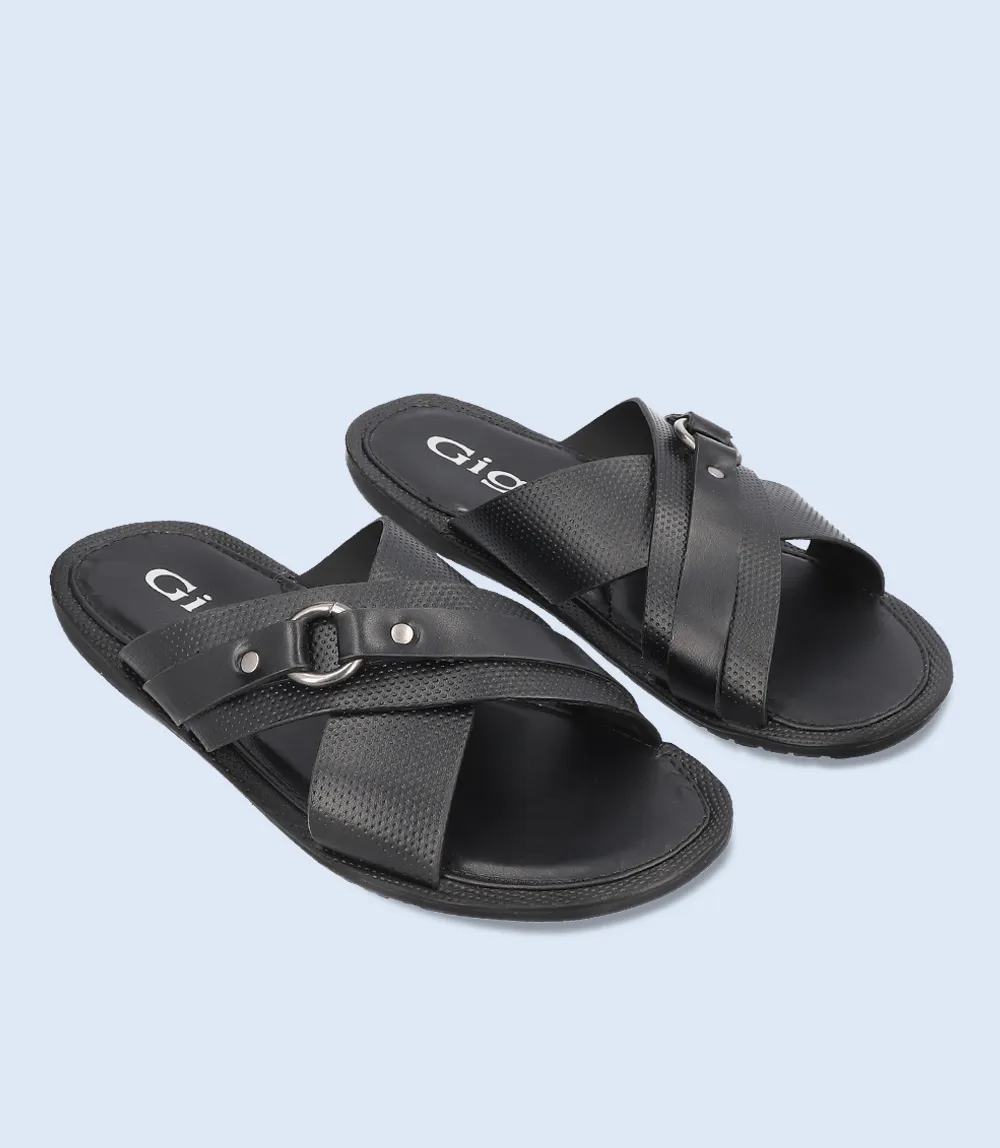 BM4846-BLACK-Men Slipper