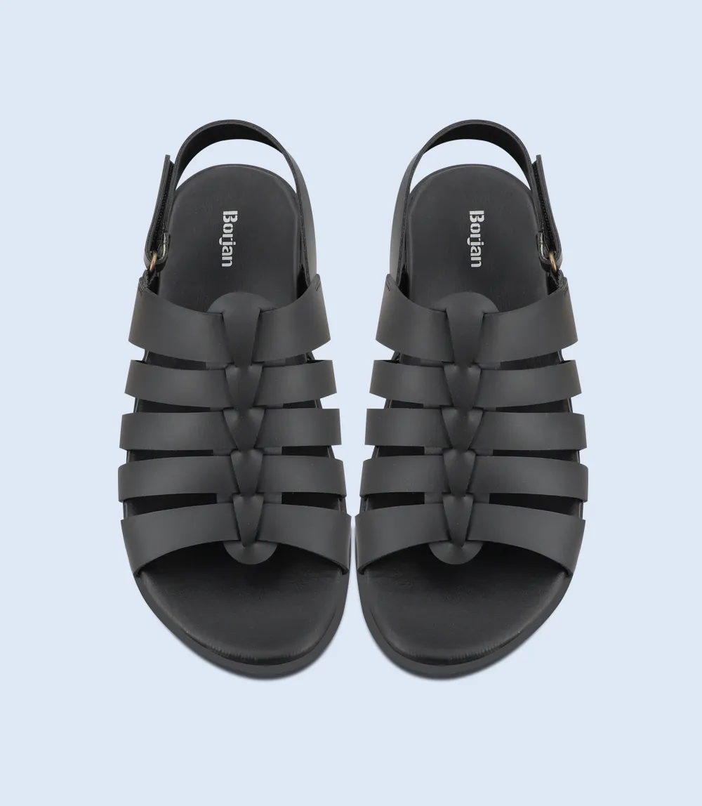 BM5674-BLACK-Men Sandals