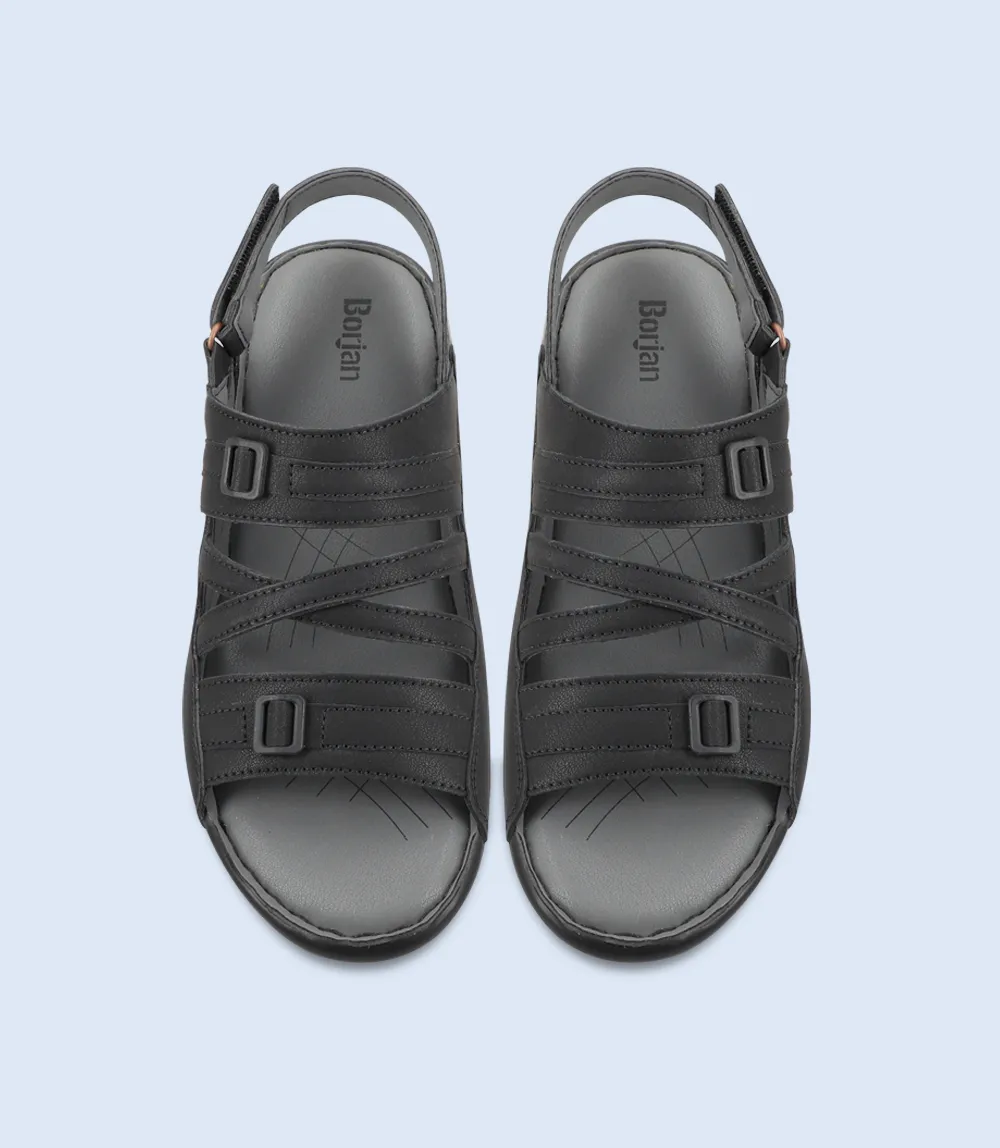 BM5682-BLACK-Men Sandals