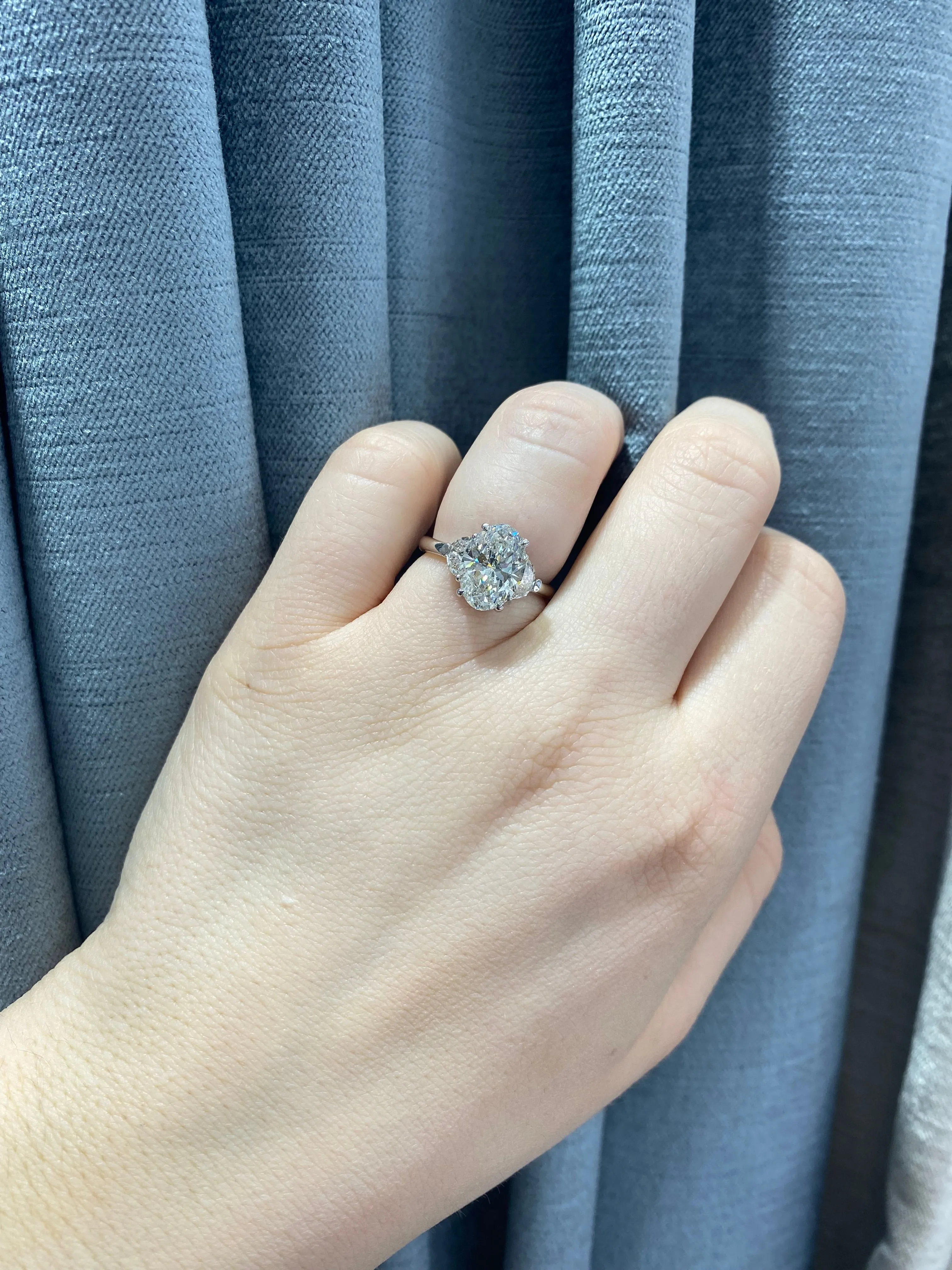 Claire Three Stone Solitaire