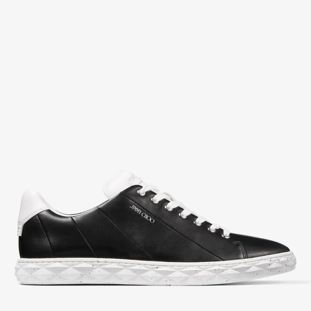 Diamond Light/M Black Nappa Leather Low-Top Trainers