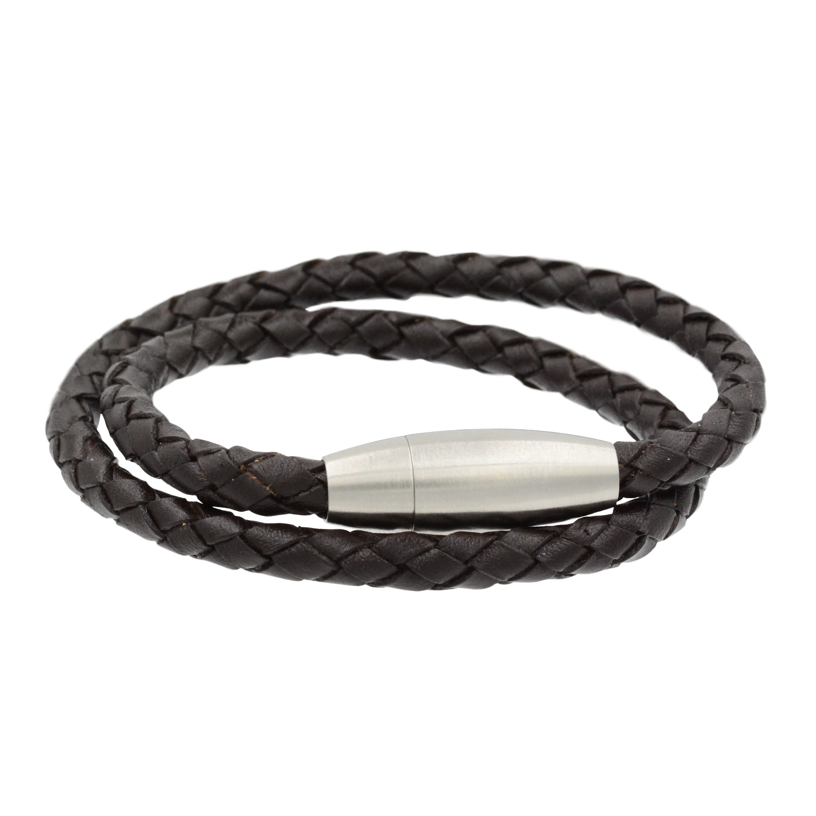 Double Wrapped Men's Leather Bracelet