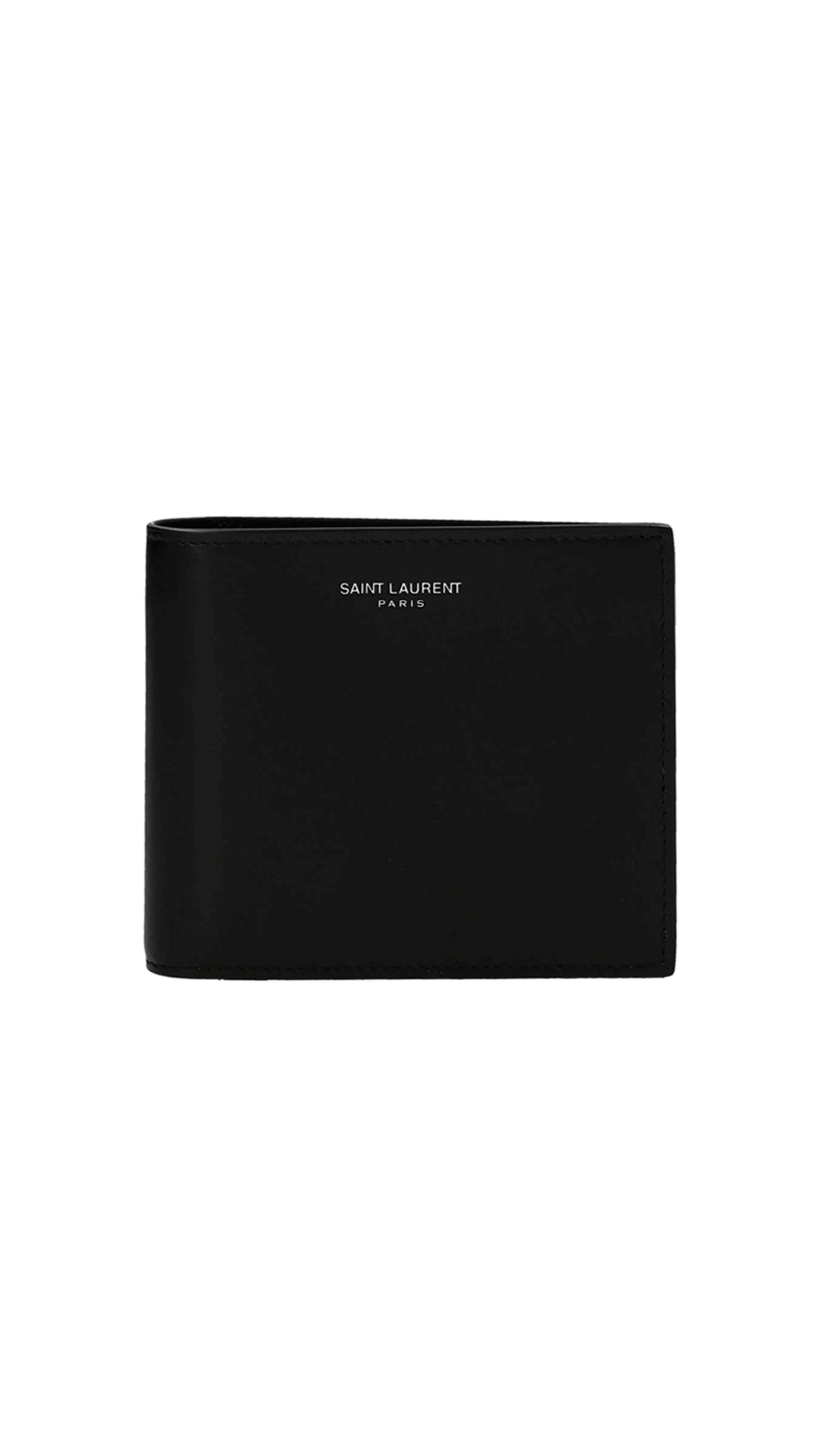 East/West Wallet With Coin Purse In Smooth Leather - Black