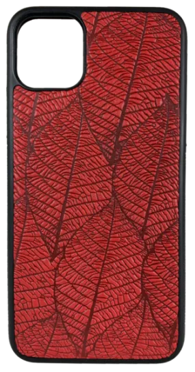 Fallen Leaves Leather iPhone Case