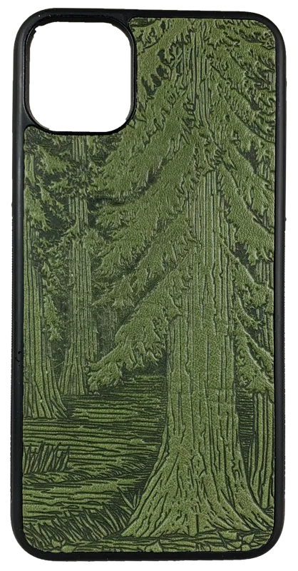 Forest Leather iPhone Case