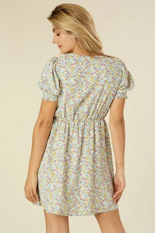 Frey Floral V neck dress