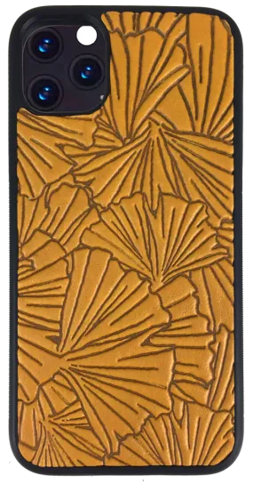 Gingko Leaves Leather iPhone Case