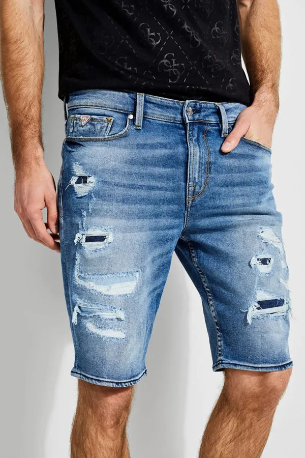 Guess Slim Destroyed Denim Short