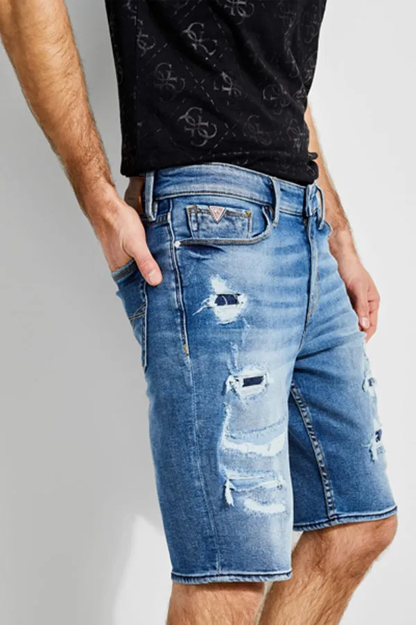 Guess Slim Destroyed Denim Short