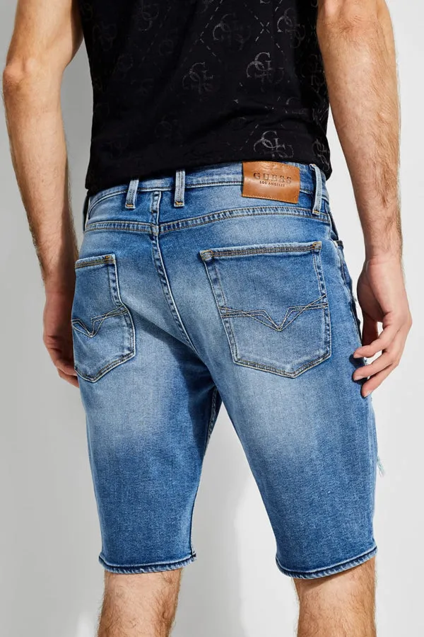 Guess Slim Destroyed Denim Short