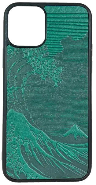 Hokusai Wave Leather iPhone Case