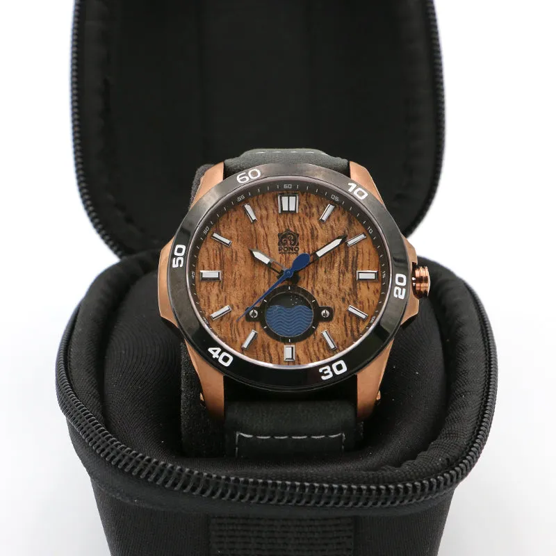 Koa Wood Face Watch - Castaway Copper