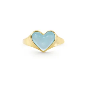 Love lollipop pinky yellow gold with aquamarine