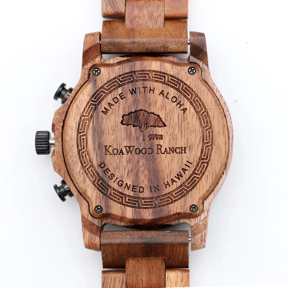 Mana Koa Wood Watch - Blue