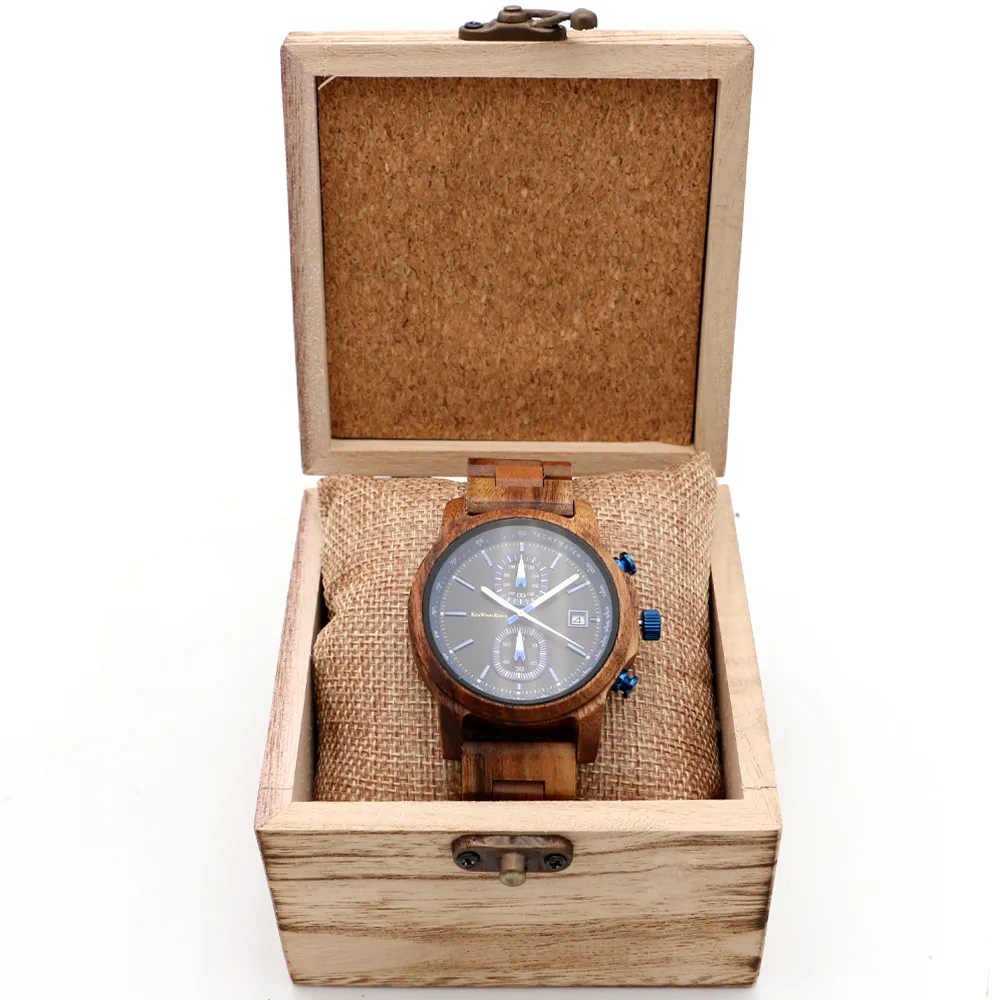 Mana Koa Wood Watch - Blue