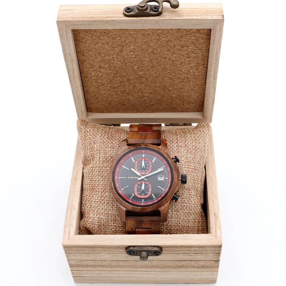 Mana Koa Wood Watch - Red