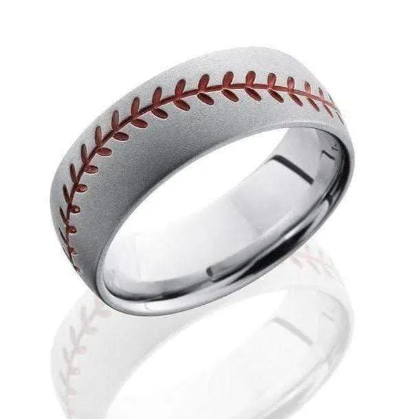 Men's Baseball Wedding Band - Cobalt Chrome Lashbrook