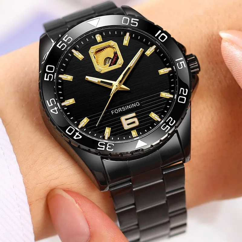 Men's Luxury Business Style Automatic Self-Wind Mechanical Wristwatch