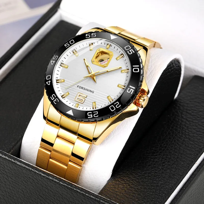 Men's Luxury Business Style Automatic Self-Wind Mechanical Wristwatch