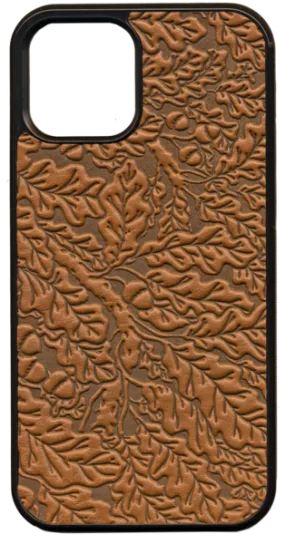 Oak Leaves Leather iPhone Case