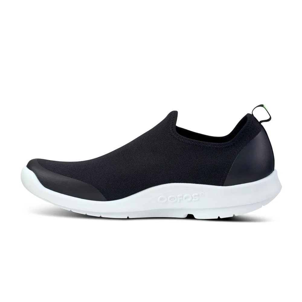 Oofos Men's OOmg Sport Low Shoe - White & Black