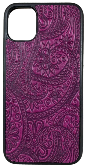 Paisley Leather iPhone Case