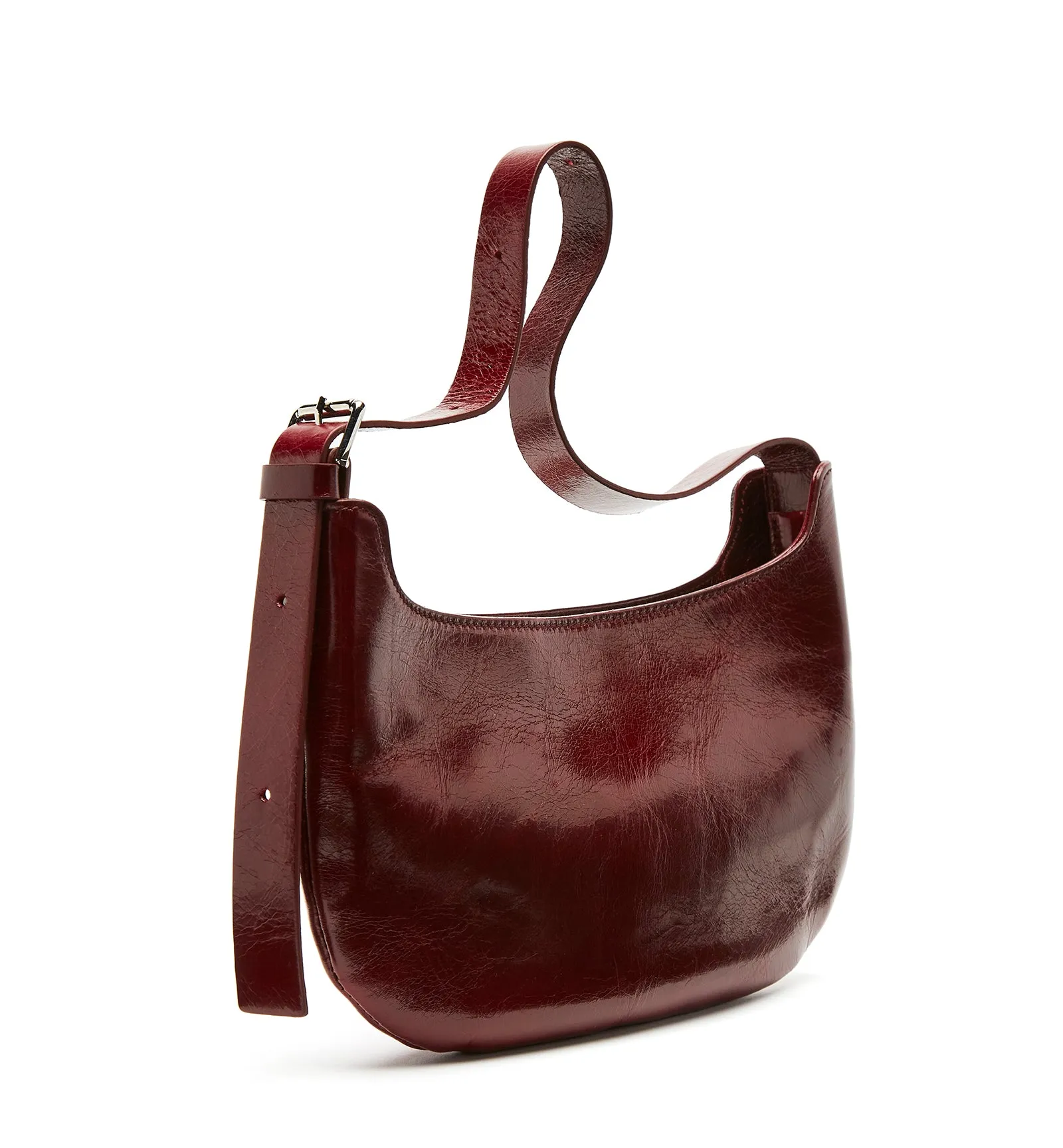 PRESTYN CRINKLE LEATHER SHOULDER BAG