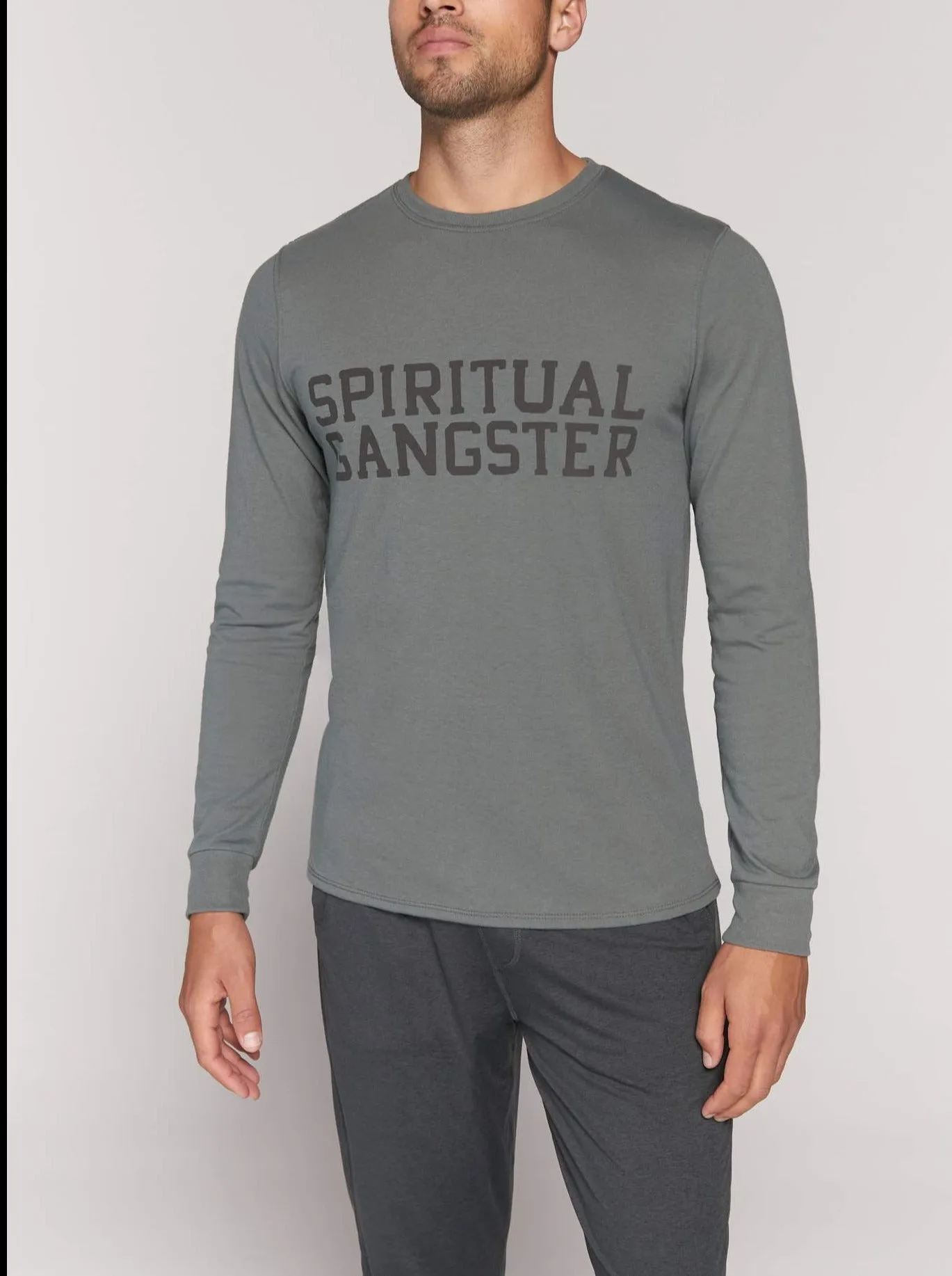 Spiritual Gangster Men's Varsity L/S Tee