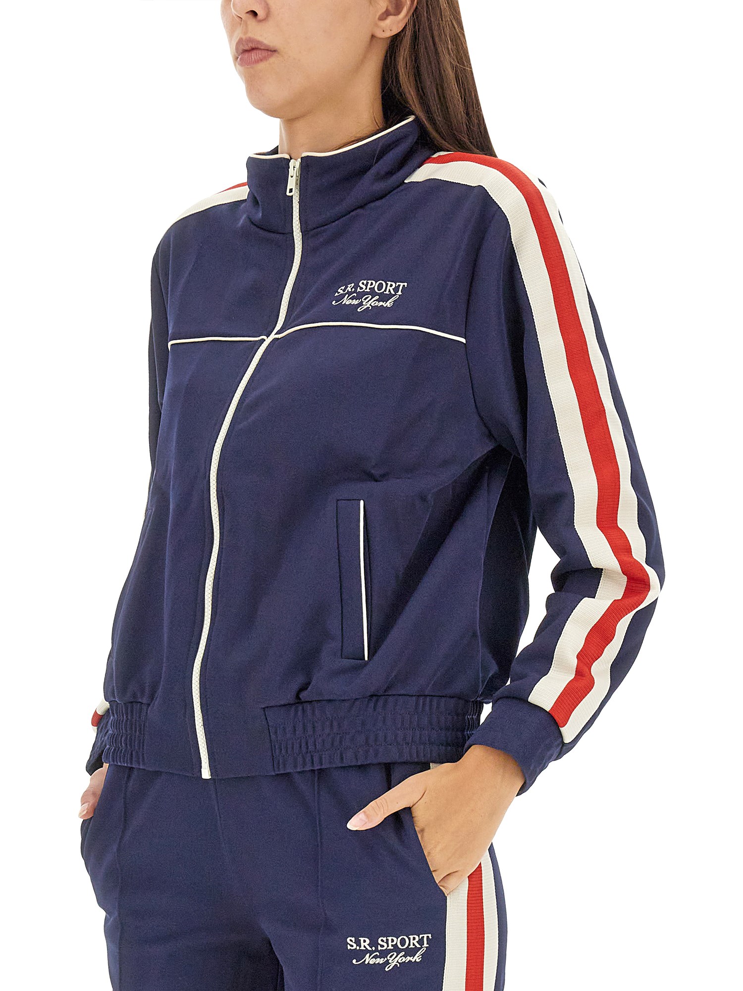 SPORTY&RICH    SR SPORT SWEATSHIRT IN TECHNICAL FABRIC