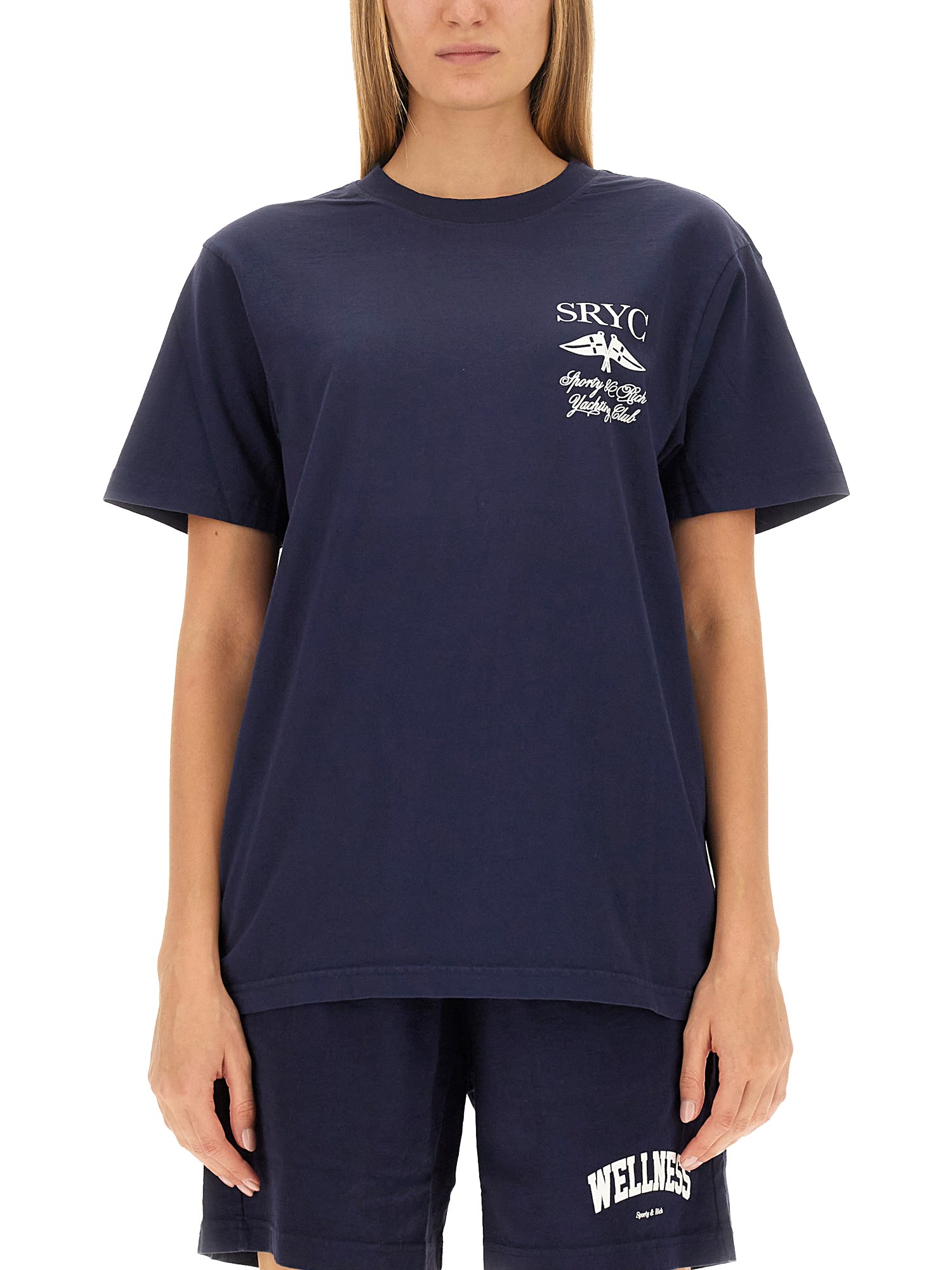 SPORTY&RICH    T-SHIRT WITH LOGO