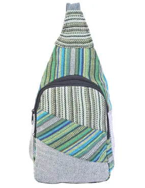 Striped Sling Bag Green