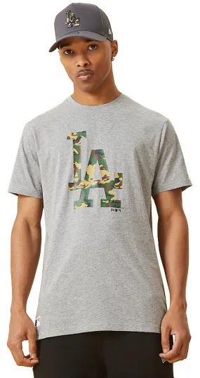 T-Shirt New Era Seasonal Infill MLB Los Angeles Dodgers - Heather Grey/Woodland Camo - men´s