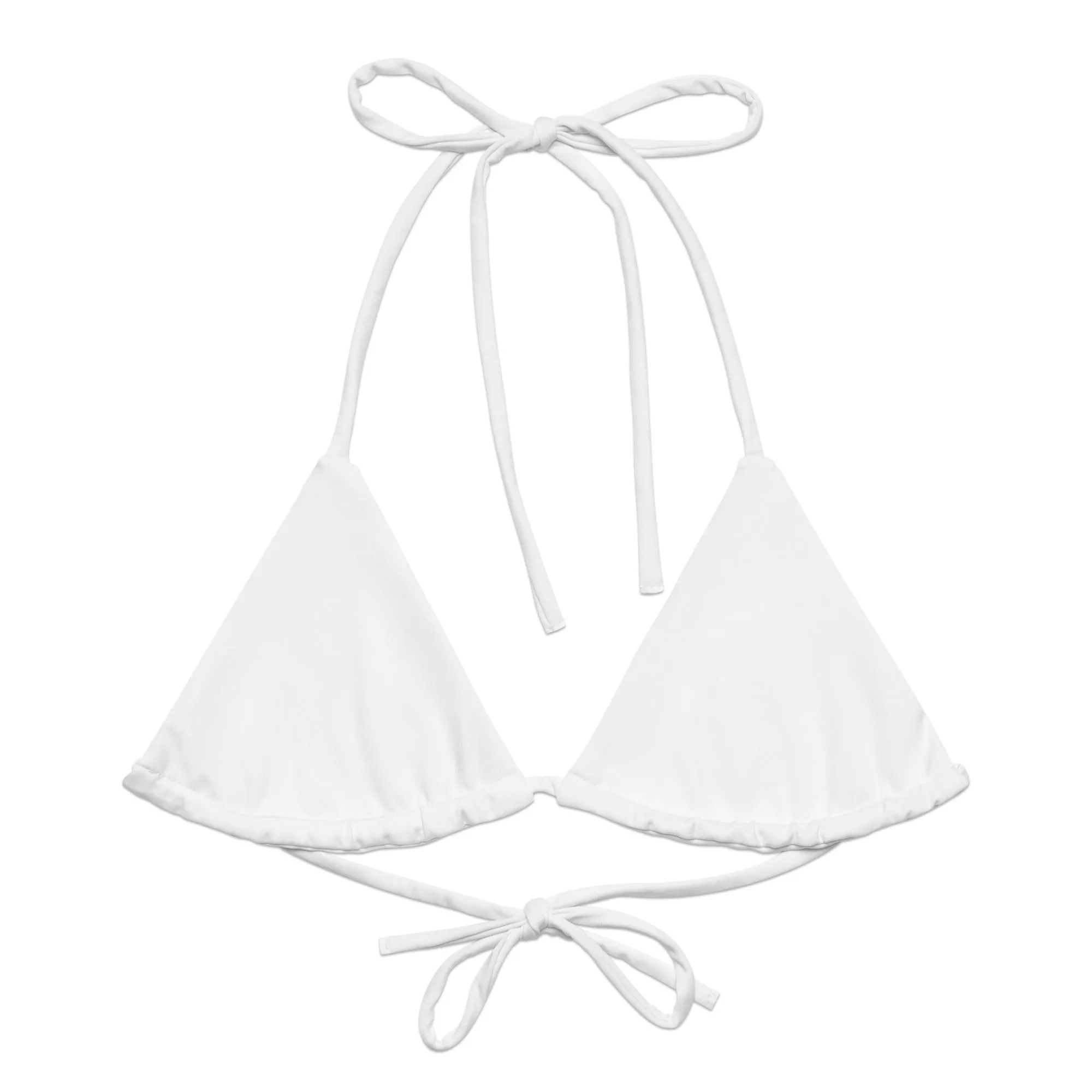 TRIANGLE STRING BIKINI TOP ECO - WHITE