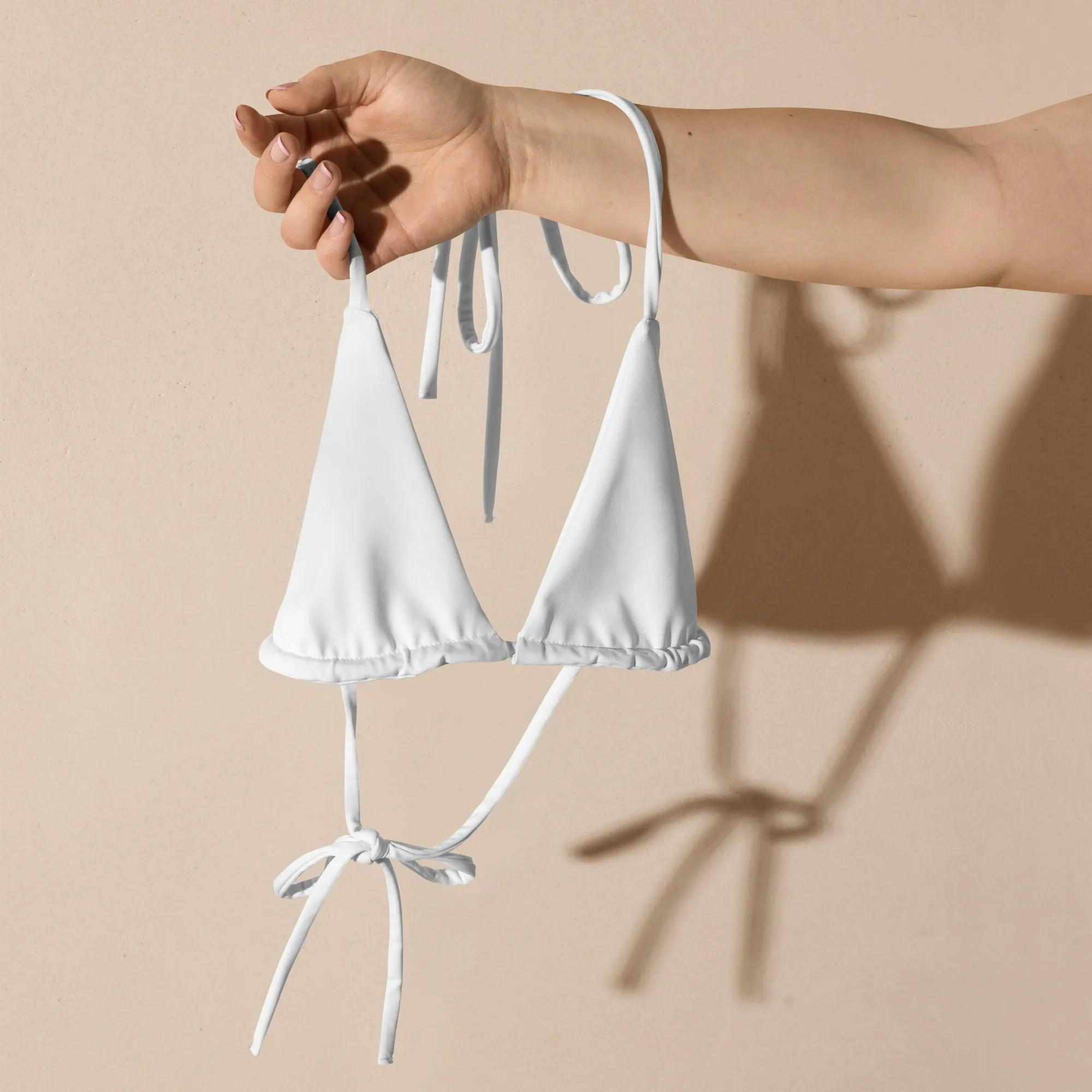 TRIANGLE STRING BIKINI TOP ECO - WHITE