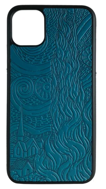 Van Gogh's Sky Leather iPhone Case