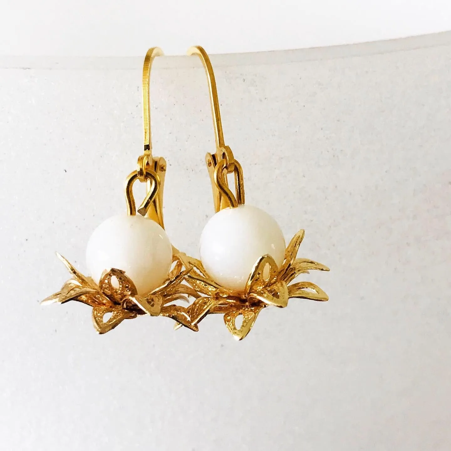 White Lotus Earrings